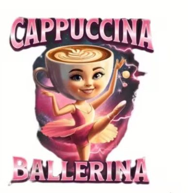 Amusing Print 'Cappuccina Ballerina'(Choose your Garment Separately)