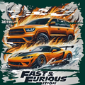Fast & Furious Car Print (Choose your Garment Separately)