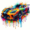 Artistic Super Car Print (Choose your Garment Separately)