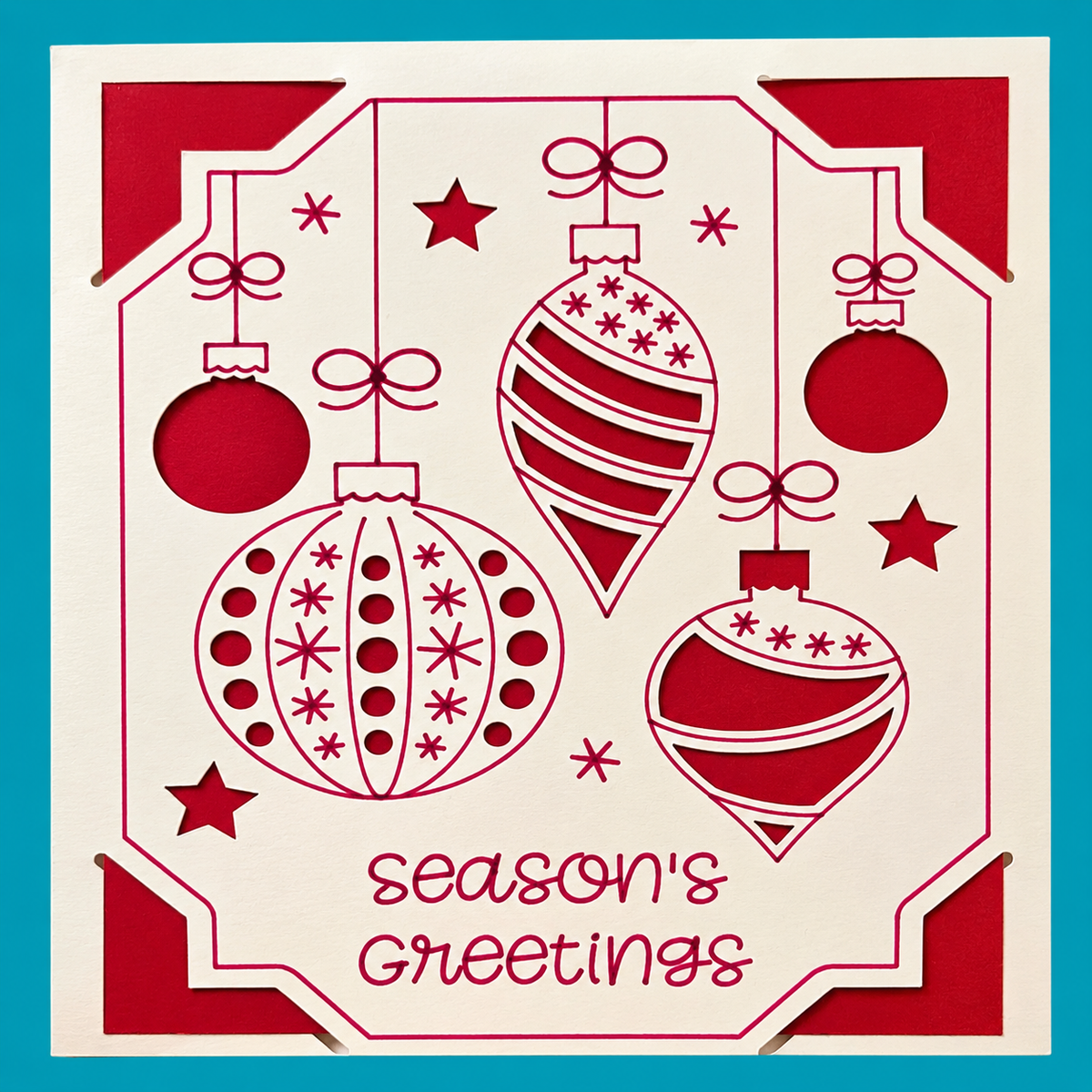 Handmade Christmas Card 15.2 x 15.2 cm