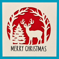 Handmade Christmas Card 15.2 x 15.2 cm