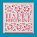 Happy Birthday Card 12.8x12.8cm