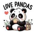 Amusing Print 'Love Pandas'(Choose your Garment Separately)
