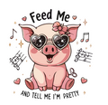 Amusing Print 'Feed Me'(Choose your Garment Separately)