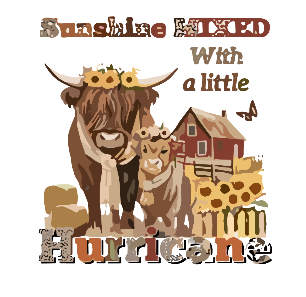 Amusing Print 'Sunshine Mixed with Hurricane'(Choose your Garment Separately)