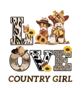 Amusing Print 'Love Country Girl'(Choose your Garment Separately)