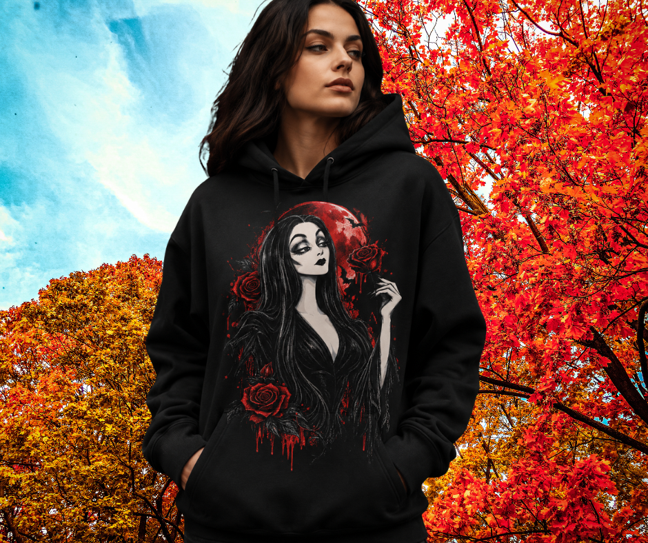 Dark Rose Gothic Style Hoodie