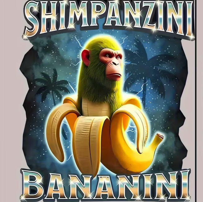 Amusing Print 'Shimpanzini Bananini'(Choose your Garment Separately)