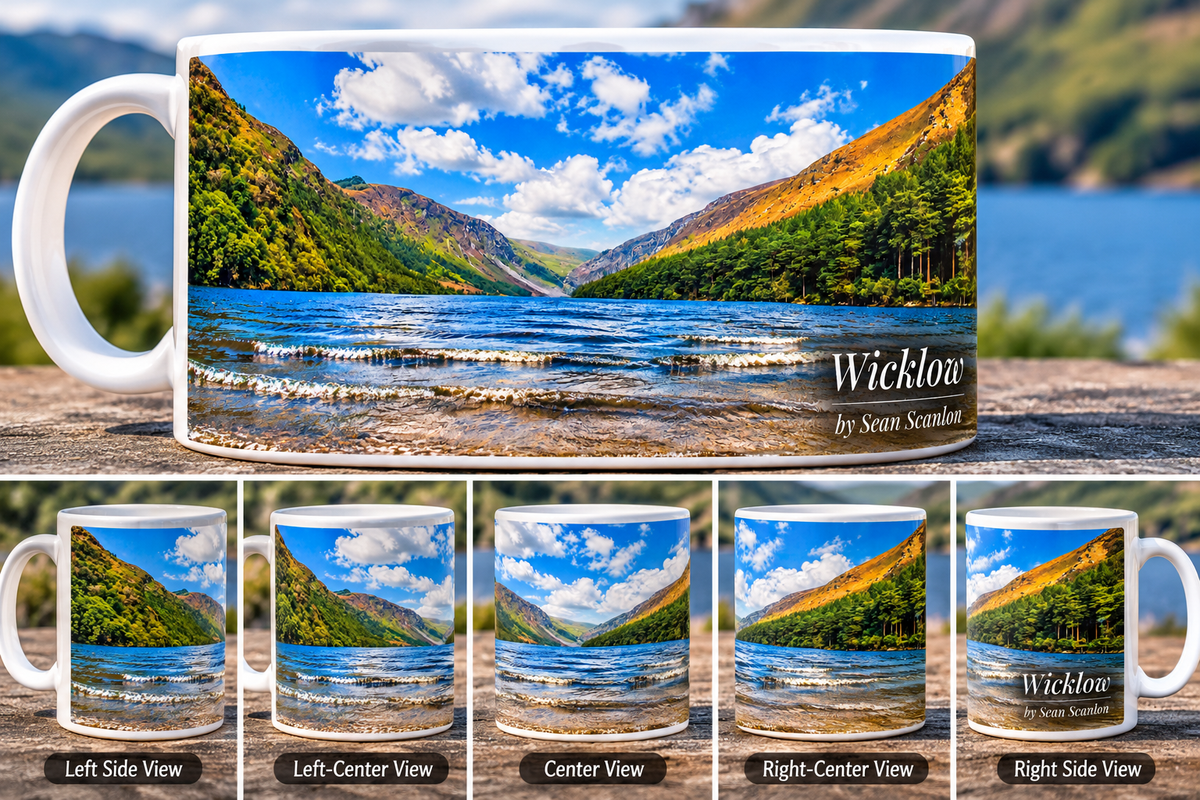 Sean Scanlon's Mug- Glendelough Upper Lake with Hills