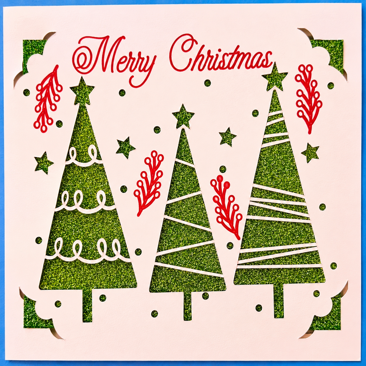 Handmade Christmas Card 15.2 x 15.2 cm